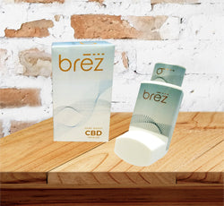Single Brez CBD Hemp Based Inhaler on Counter